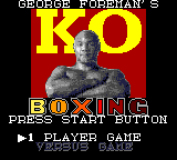Заставка игры George Foreman's KO Boxing